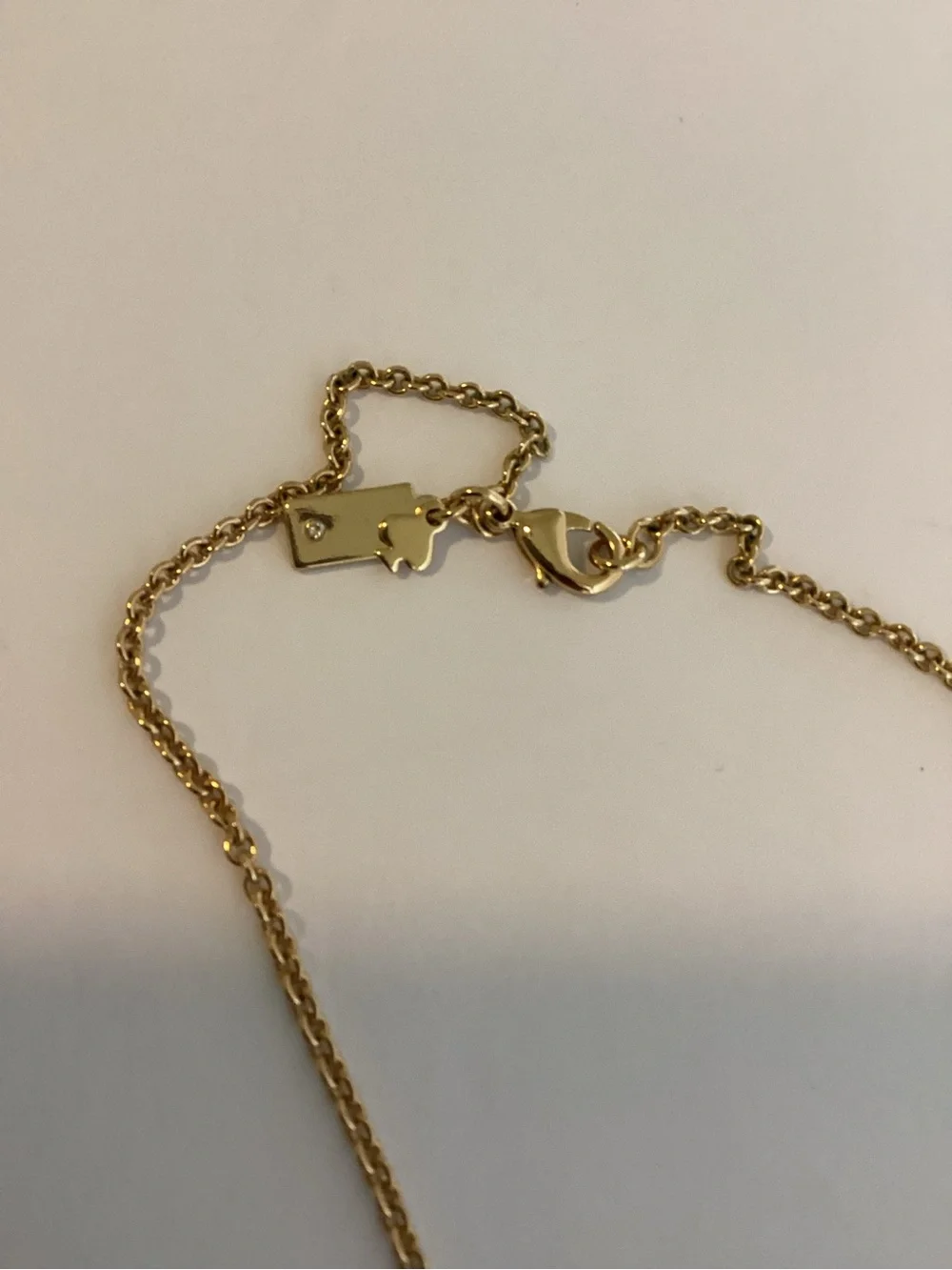 Kate Spade New York LOVE Key Pendant Necklace Rare Archived Dust Bag